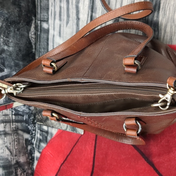 Fossil Brown Leather Tote Bag - Picture 4 of 11